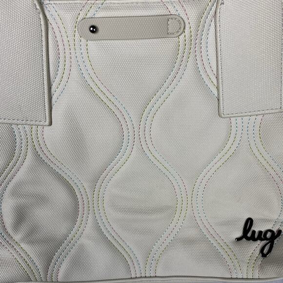 Lug Alto Matte Luxe Bag Purse Pebble IcePop Travel Carry On Handbag Tote Ivory - Picture 3 of 10